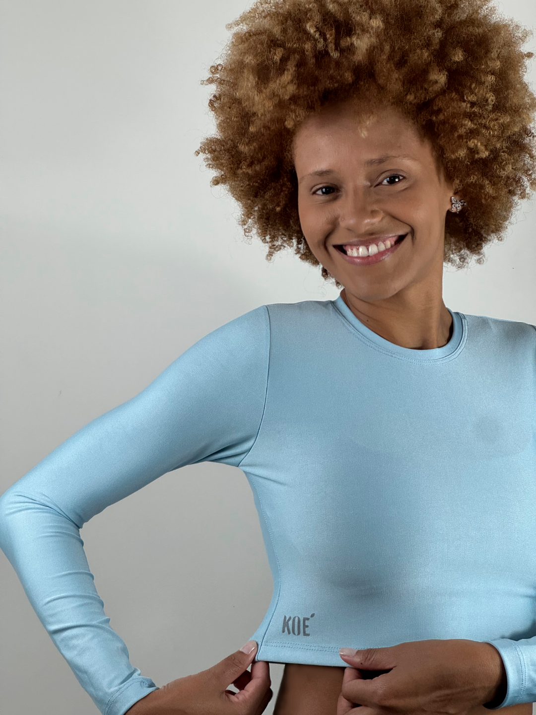 Cropped Essencial Flow Azul Serenity